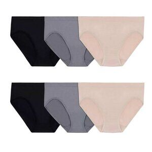 Fruit of the Loom Women's 6pk Seamless Bikini Underwear 9/2XL (4141)